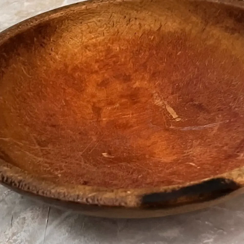 Primitive Hand Turned Wooden Bowl 10